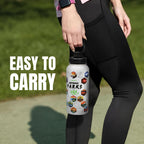 Hiker's Go National Parks Water Bottle – 32oz Insulated Stainless Steel with Magnetic Phone Holder Leak Proof Lid & 63 Waterproof Stickers